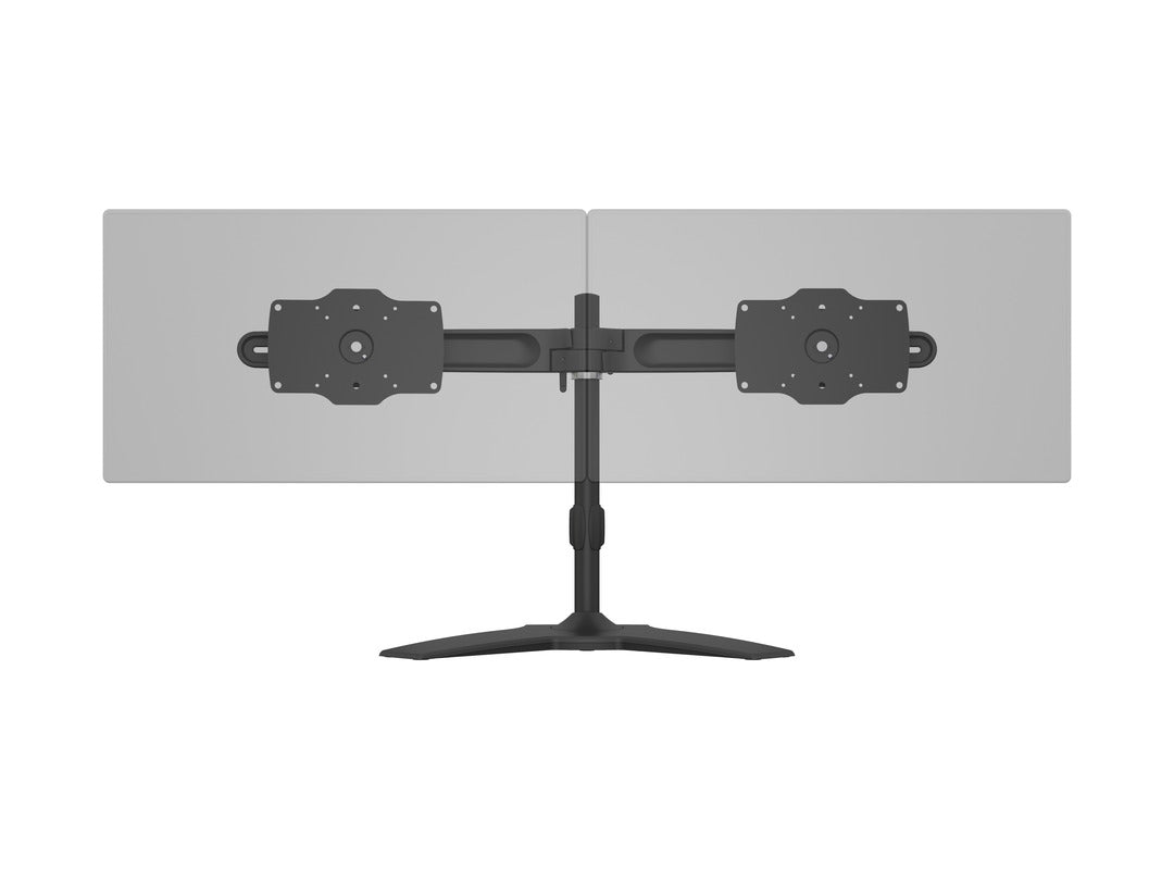 Multibrackets 7419 – Tischhalterung, Dual, Standfuss, bis 32", VESA 75 × 75/100 × 100 mm, 30 kg, drehbar, schwarz