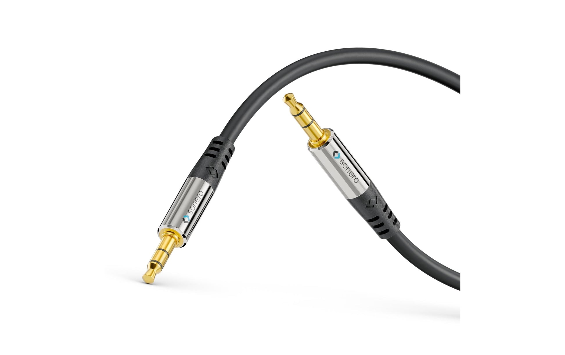 Sonero 3,5-mm-Klinkenkabel – Stecker zu Stecker – 1 m, 3-polig, vergoldete Stecker