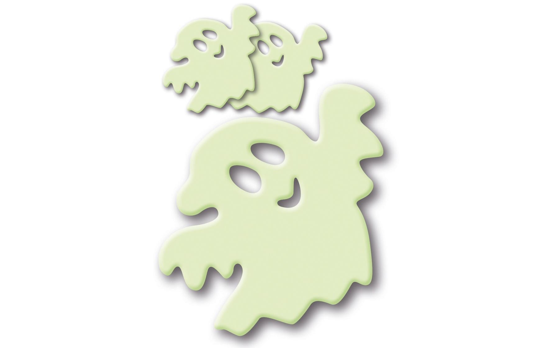 HERMA Leuchtsticker – Kleines Gespenst – 3 Stück – wiederablösbar – Gelb