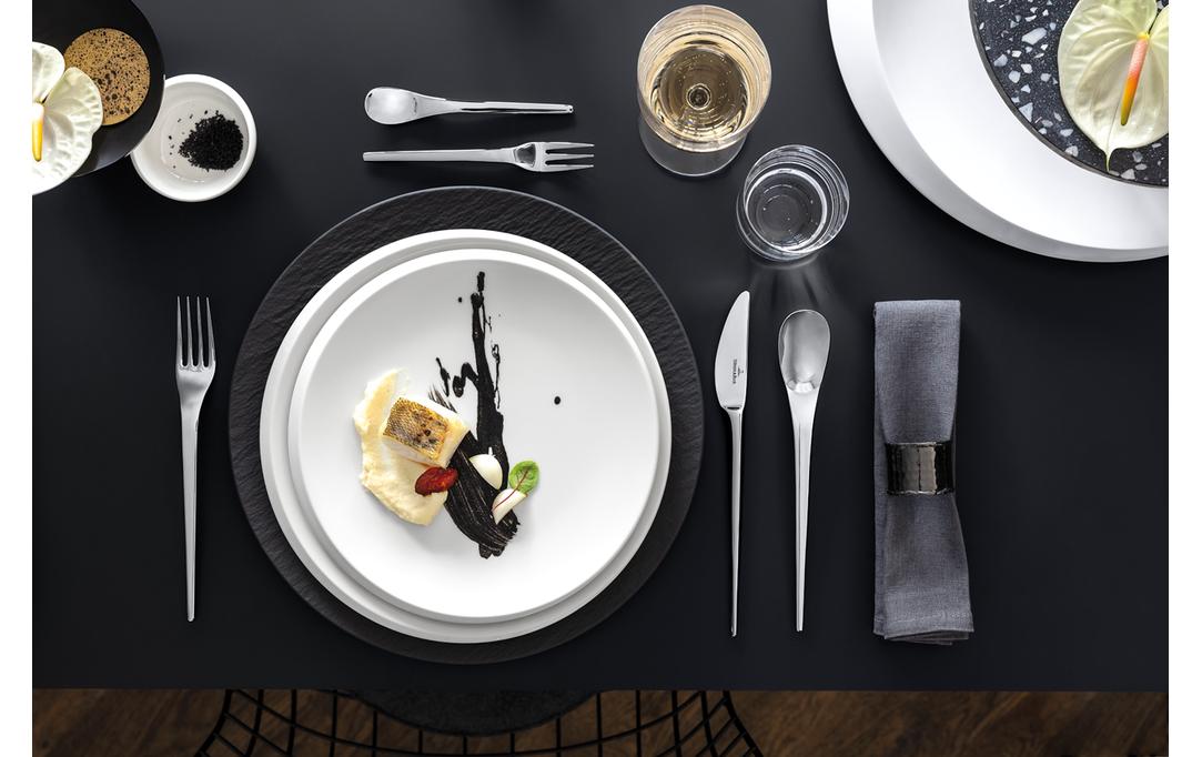 Villeroy & Boch New Moon Speiseteller – Ø 27,0 cm, Porzellan, Weiss, Spülmaschinenfest, 6 Stück