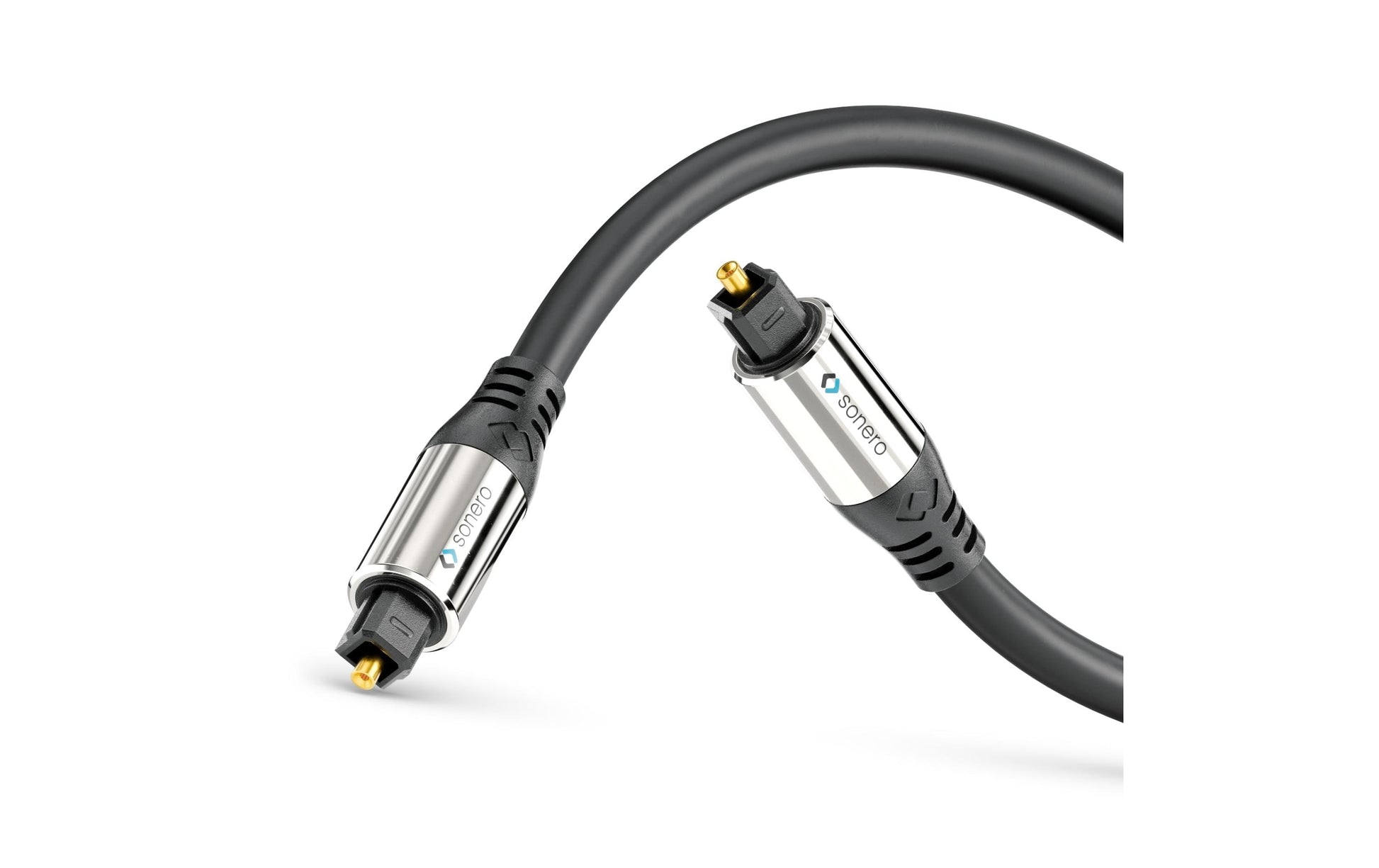 Sonero Toslink-Kabel (optisch) – Toslink Stecker–Toslink Stecker – 7,5 m, vergoldete Stecker