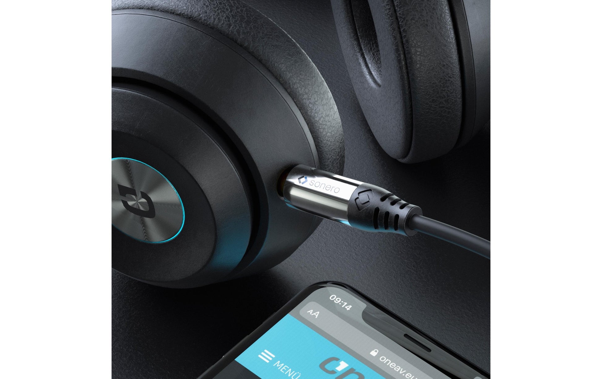 Sonero 6,3 mm auf 3,5 mm Adapter – 6,3 mm Klinkenstecker auf 3,5 mm Klinkenstecker – 0,25 m, vergoldete Stecker