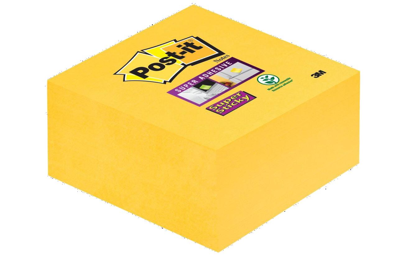 Post-it Haftnotizen Super Sticky – 76×76 mm – Narzissengelb, 350 Blatt, PEFC
