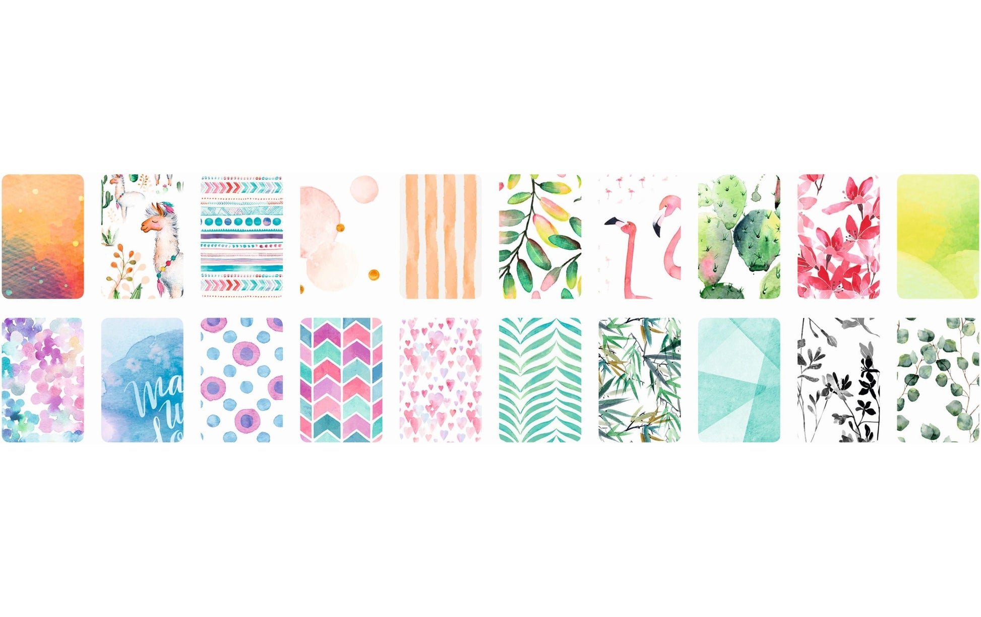 Folia Motivkartonblock Aquarell – 240 × 340 mm – 270 g/m² – sortiert – 20 Blatt