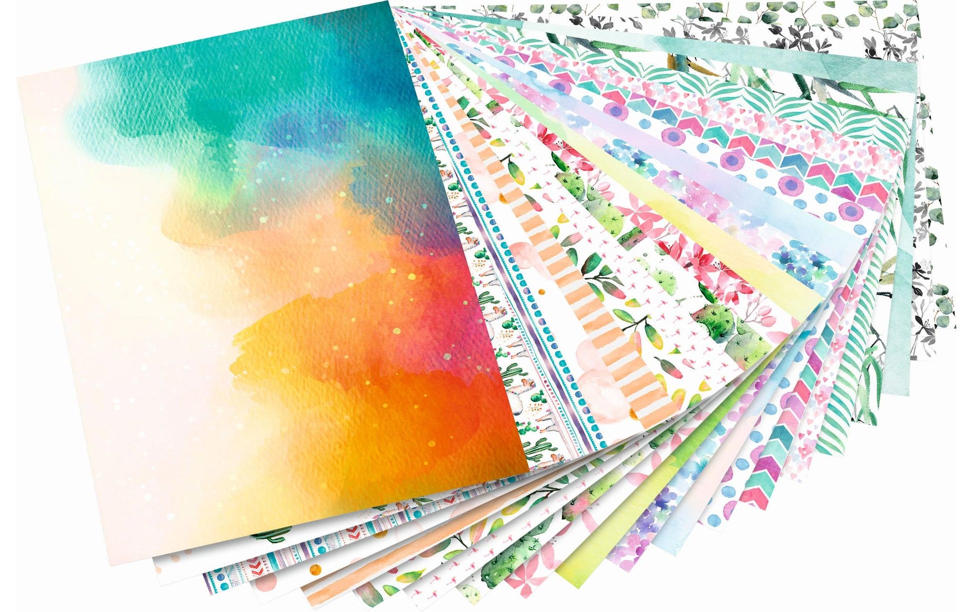 Folia Motivkartonblock Aquarell – 240 × 340 mm – 270 g/m² – sortiert – 20 Blatt