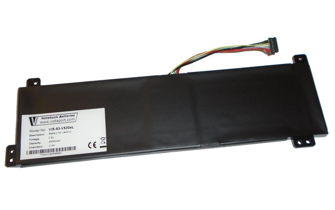 Vistaport Notebook-Akku – für Lenovo V130-15, V330, V530-14IKB/15IKB – 30 Wh, 8 V (2 Zellen) – Schwarz