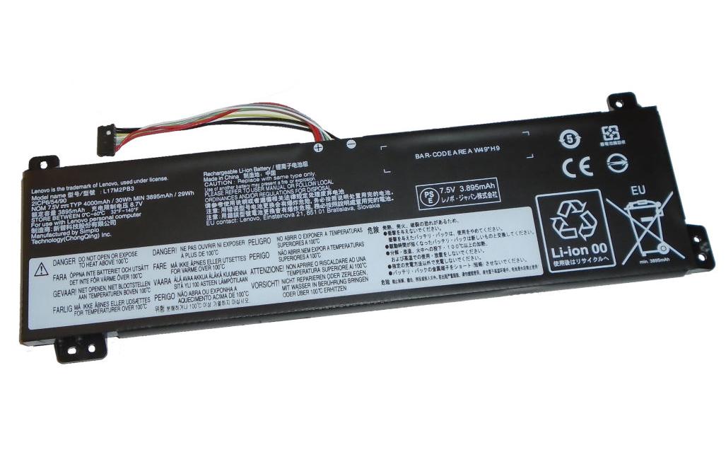 Vistaport Notebook-Akku – für Lenovo V130-15, V330, V530-14IKB/15IKB – 30 Wh, 8 V (2 Zellen) – Schwarz