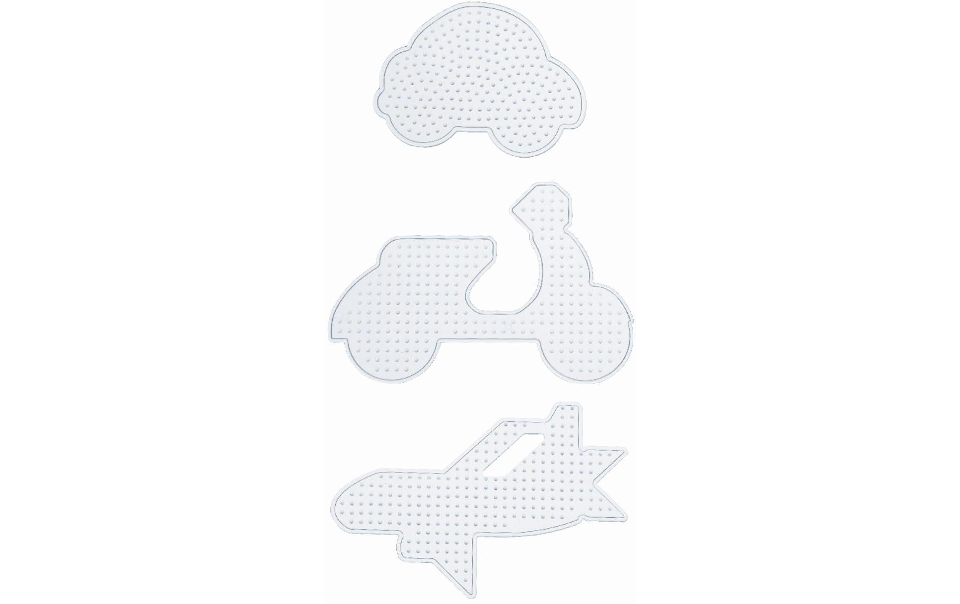Folia Bügelperlen Stifteplatten – 3 Stück – transparent