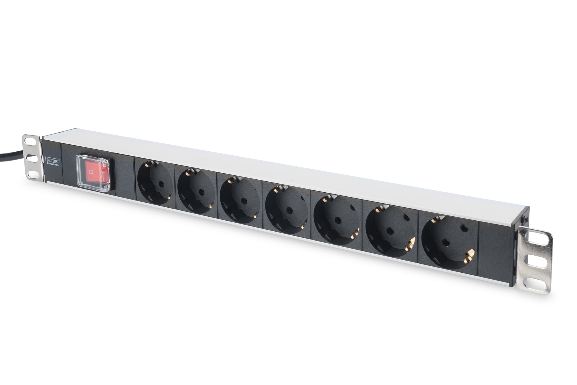 Digitus Steckdosenleiste, 7× Schuko (Typ F), mit Schalter, 2 m