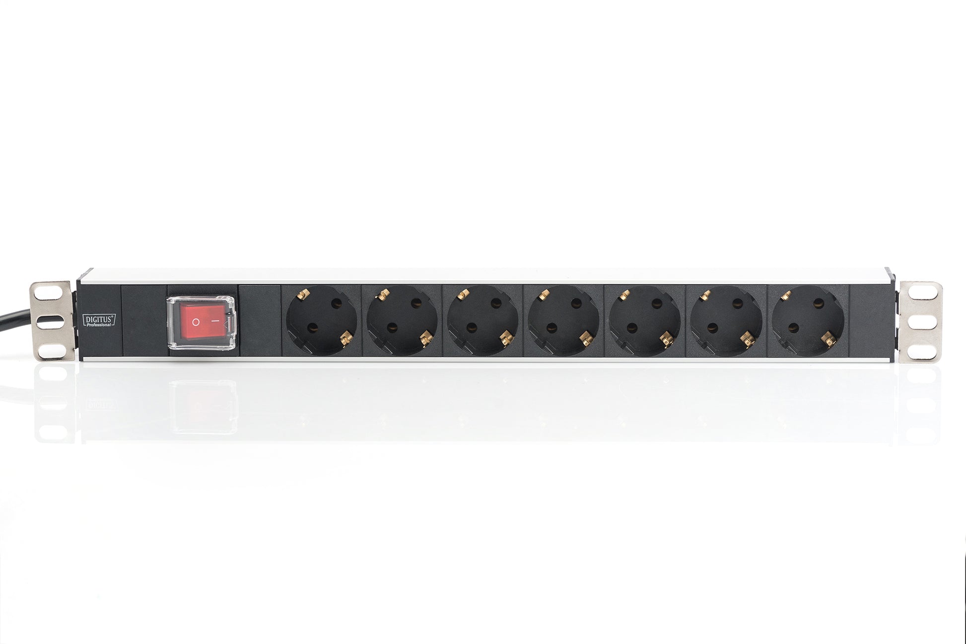 Digitus Steckdosenleiste, 7× Schuko (Typ F), mit Schalter, 2 m