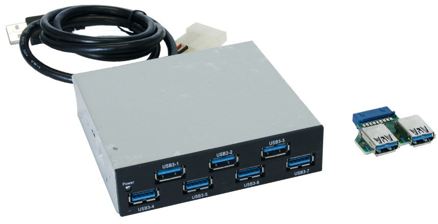 EXSYS EX-1167 USB-Hub – USB 3.0, 7× USB-A, für Windows/Linux