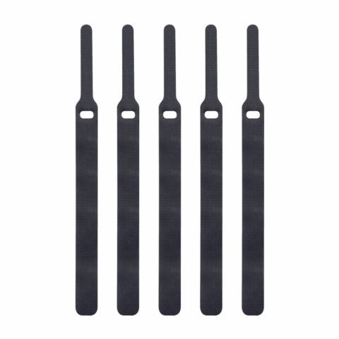 Label-the-cable Klett-Kabelbinder – 16 mm × 0,17 m – Velour, haftend – Schwarz – 10er-Set