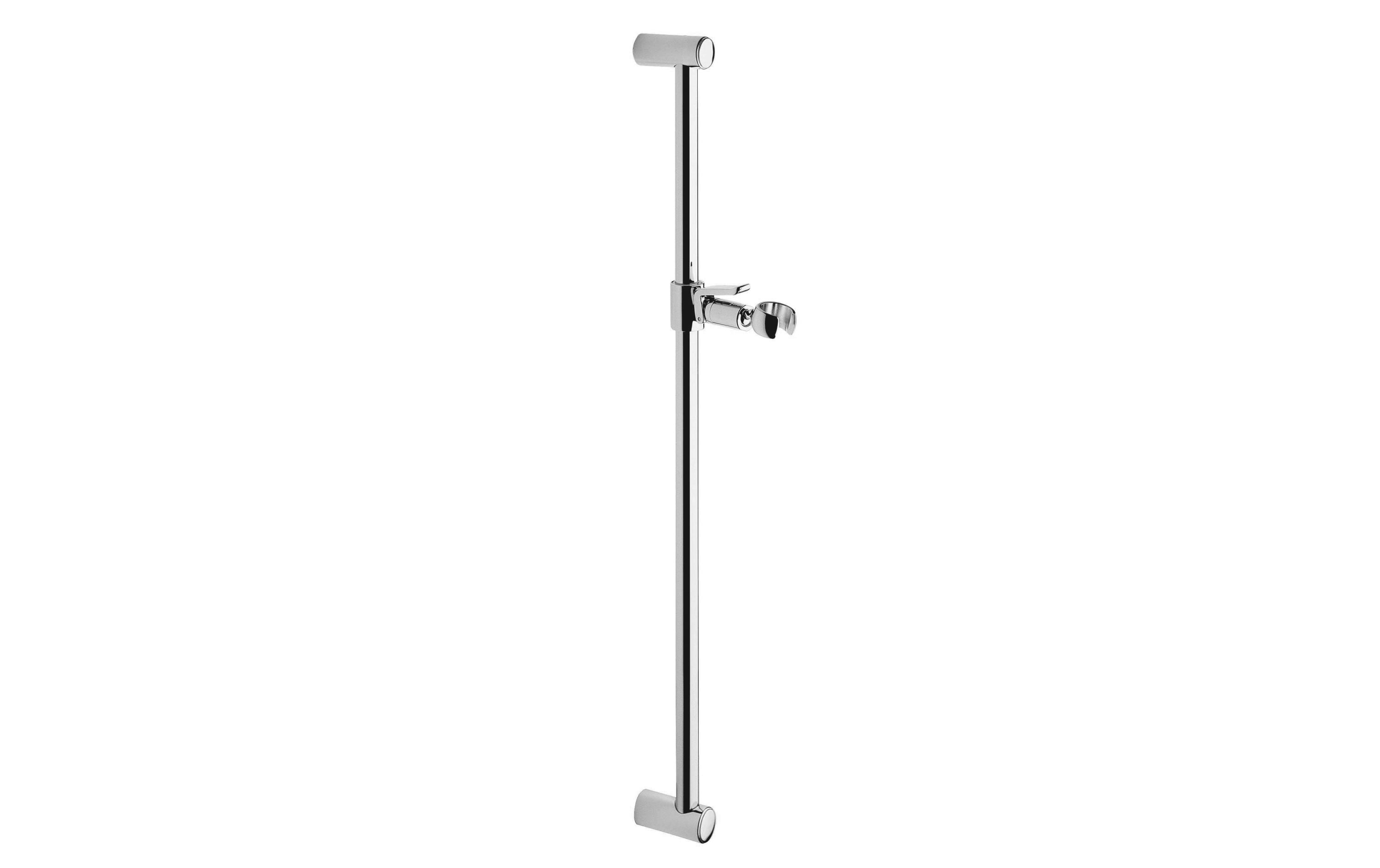KWC Duschgleitstange – 61,2 cm, Ø1,8 cm, Messing, Wandmontiert, Verchromt