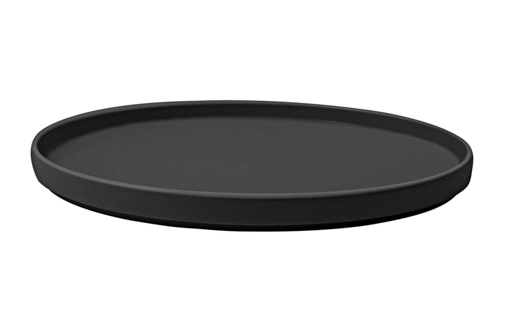Villeroy & Boch Iconic Universalteller – Porzellan, Schwarz, Ø 24,0 cm, spülmaschinenfest, mikrowellengeeignet