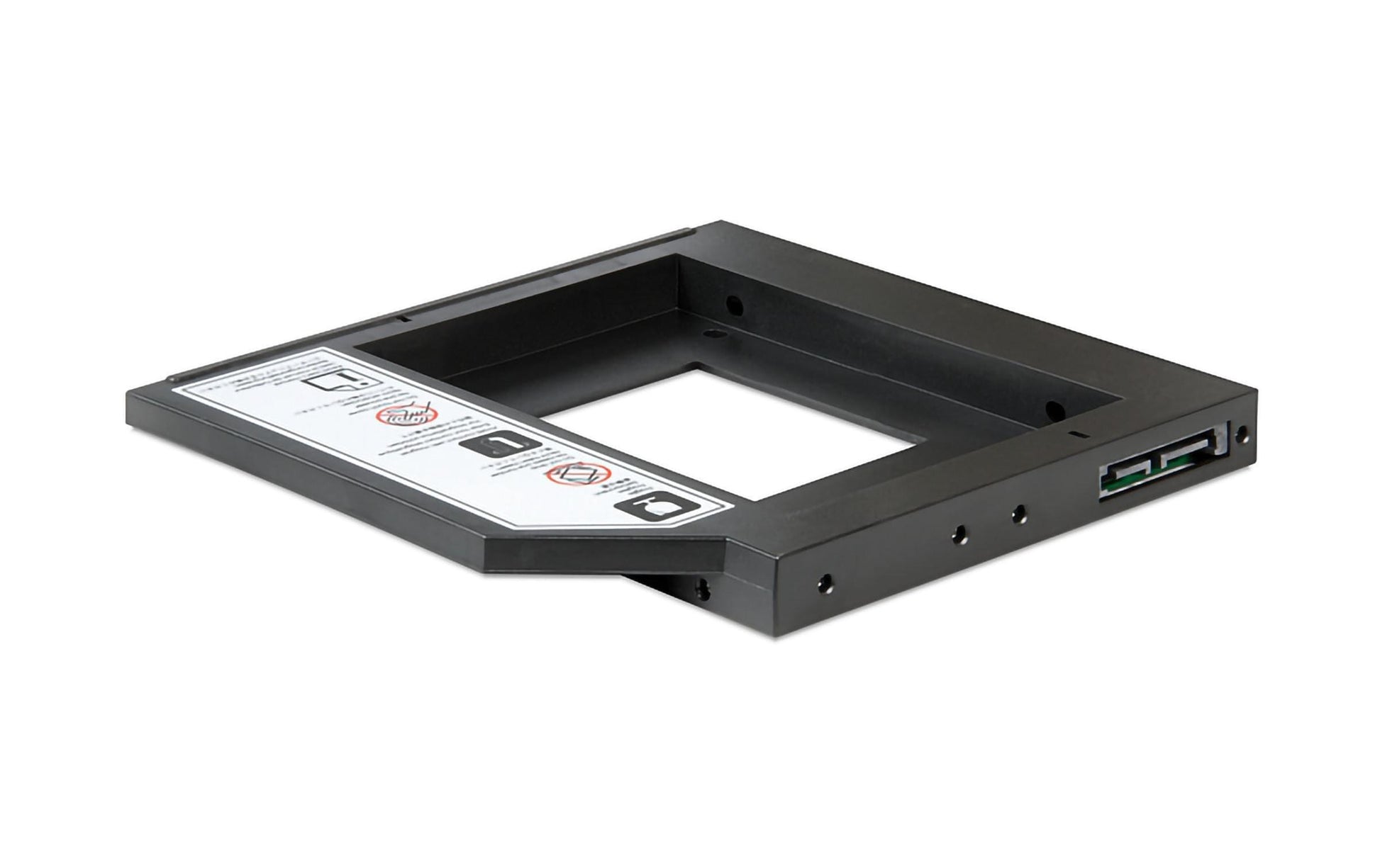 DeLOCK Montagehalterung – für 2,5″ SATA-Laufwerke im 5,25″ Slim-Schacht (13 mm), 128×128×12 mm, Schwarz