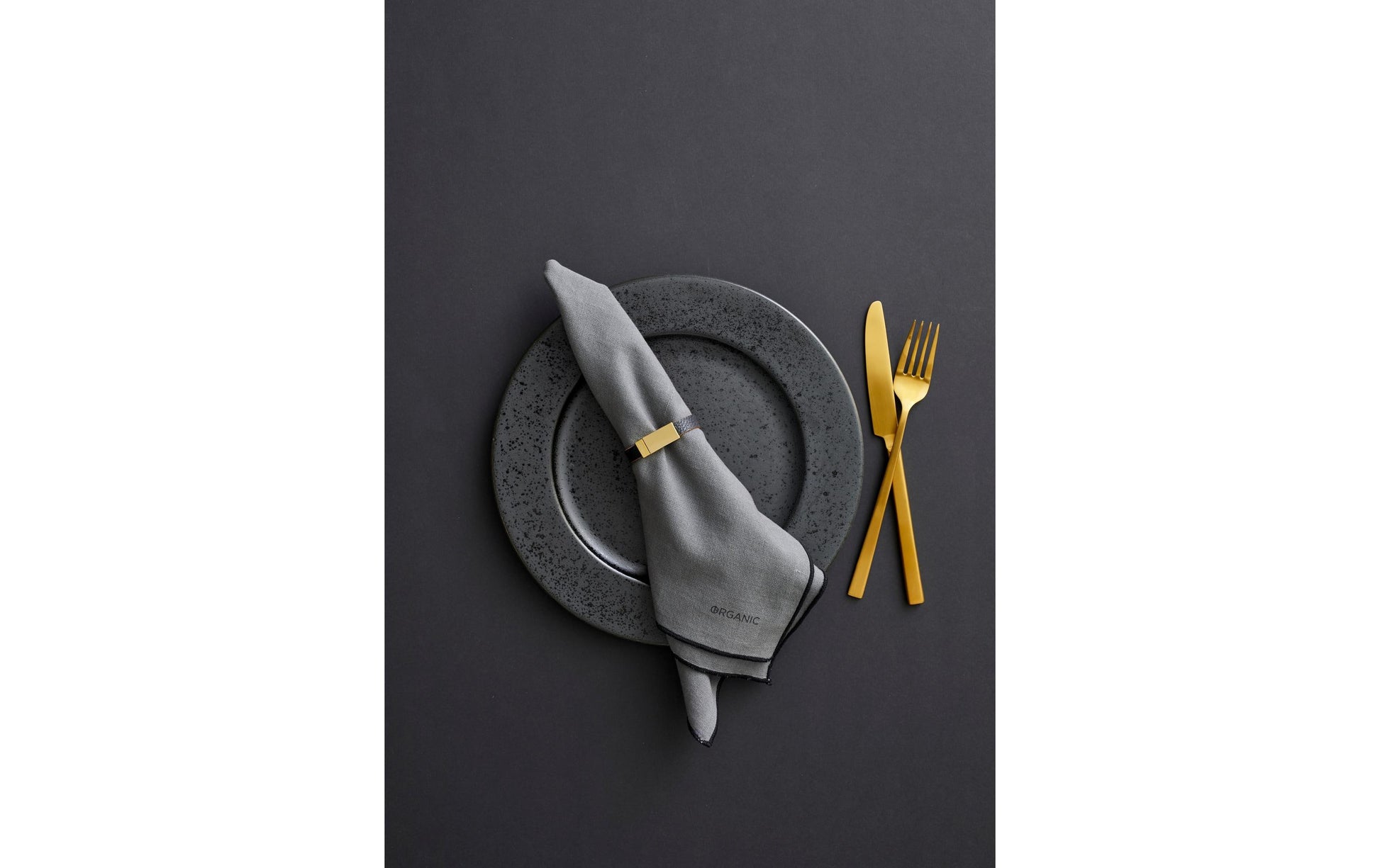 Södahl Stoffserviette – Grau/Schwarz – 50 × 50 cm, Baumwolle – 2er-Set