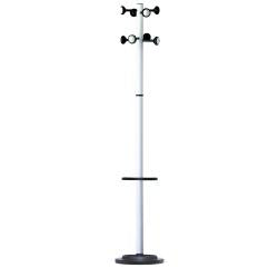 Unilux Garderobenständer – mit Schirmhalter – Metall – Weiss – 1'750 mm