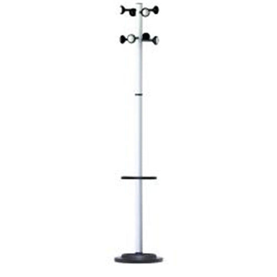 Unilux Garderobenständer – mit Schirmhalter – Metall – Weiss – 1'750 mm