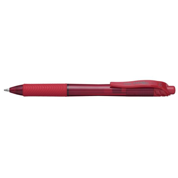 Pentel EnerGel X – Tintenroller, schnelltrocknend, Druckmechanik, 1 mm, Rot