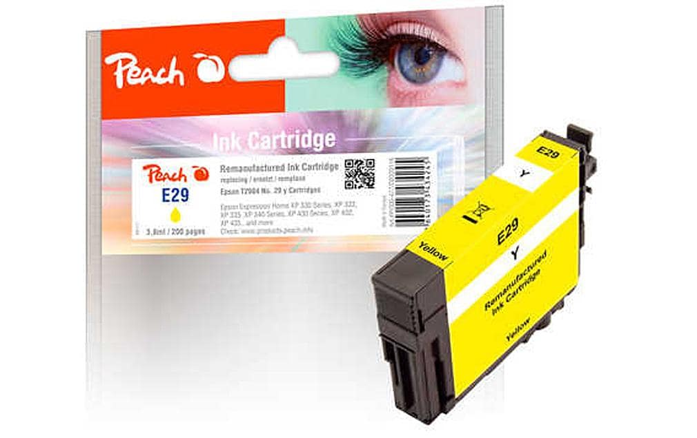 Peach T2984/No29 Gelbe Tintenpatrone (Kompatibel) – 200 Seiten – für Epson XP-235/XP-240/XP-245 …