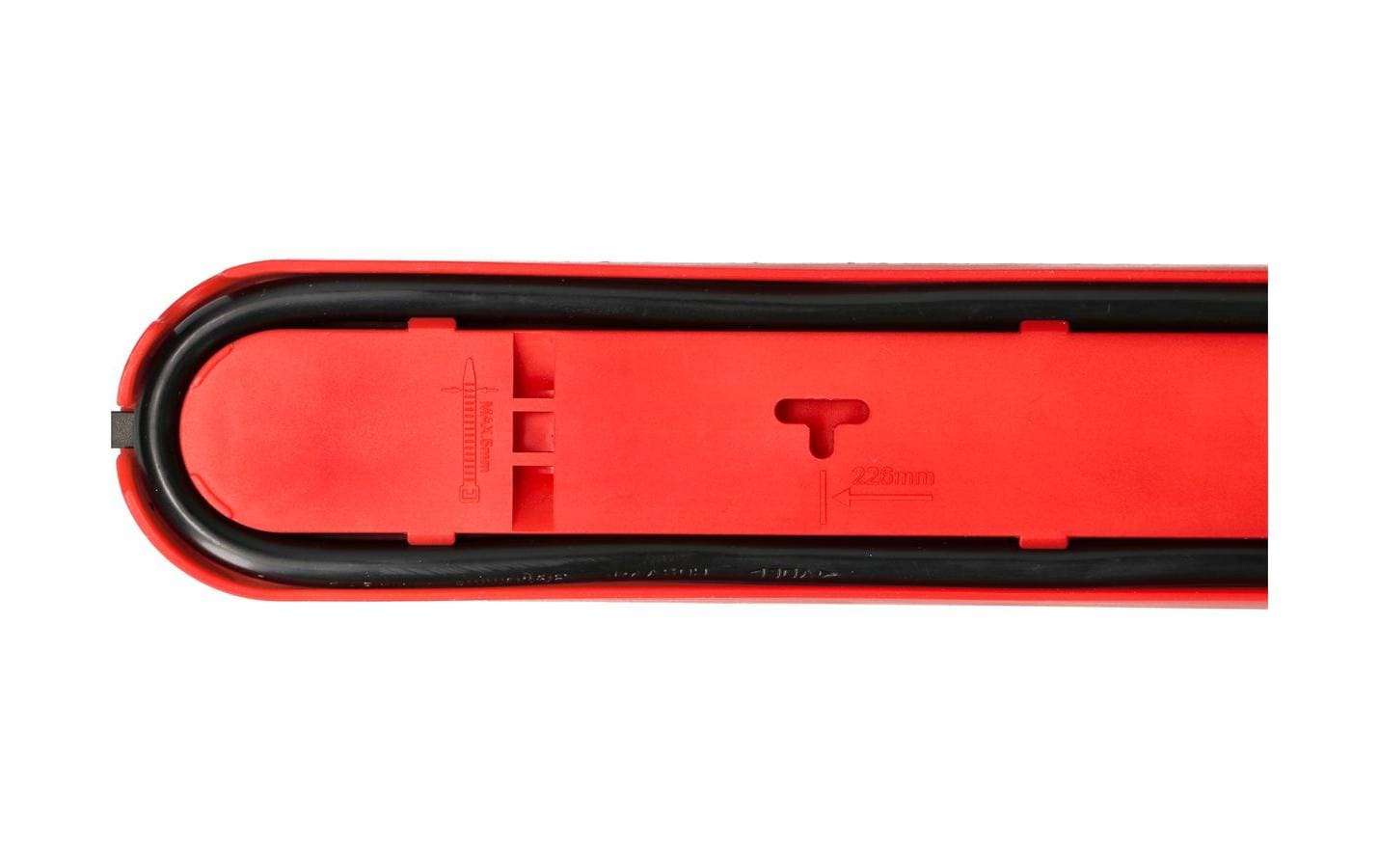 Max Hauri AG Max Hauri Design Line Steckdosenleiste – 5×T13, 2×USB (A+C), mit Schalter, 2,2 m, Überstromschutz – Rot