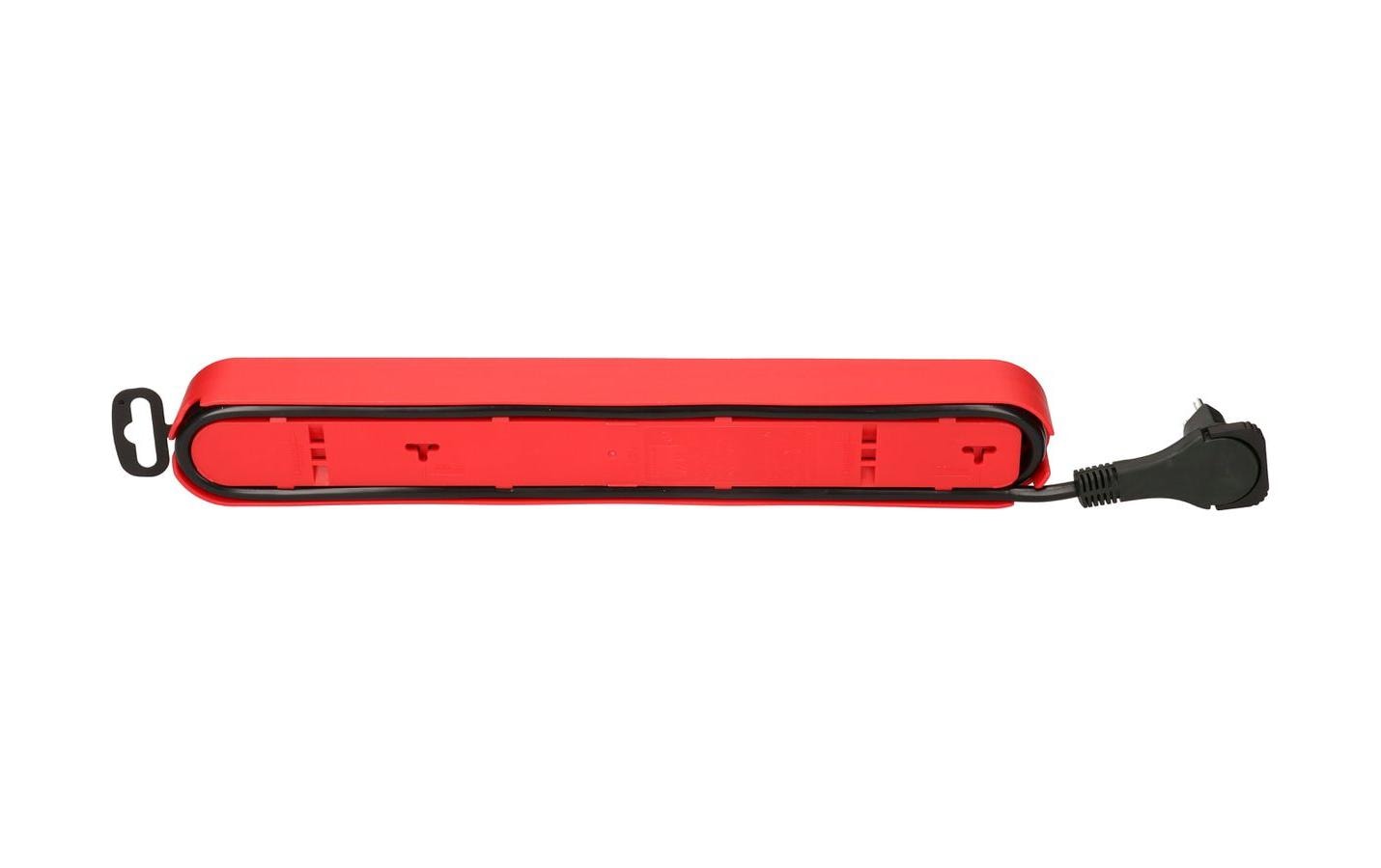 Max Hauri AG Max Hauri Design Line Steckdosenleiste, 6×T13, mit Schalter, 2,2 m, Eingang T13, Überstromschutz – Rot