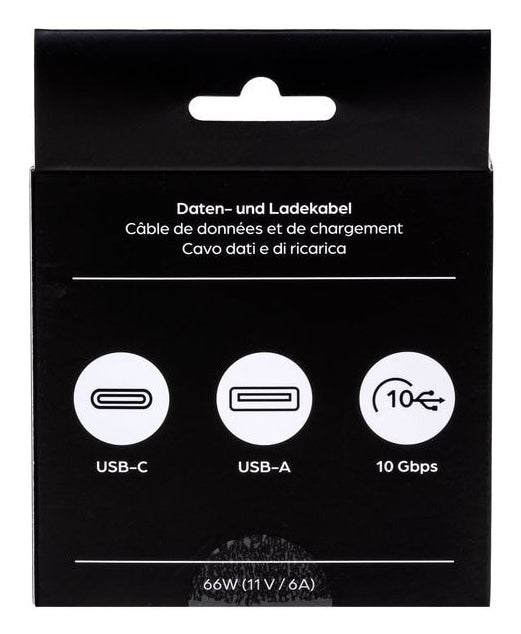 ONIT USB-A auf USB-C Kabel – USB 3.2 Gen 2 (10 Gbit/s) – 0,5 m – PD 66 W – Textilmantel, Verstärkt – Weiss