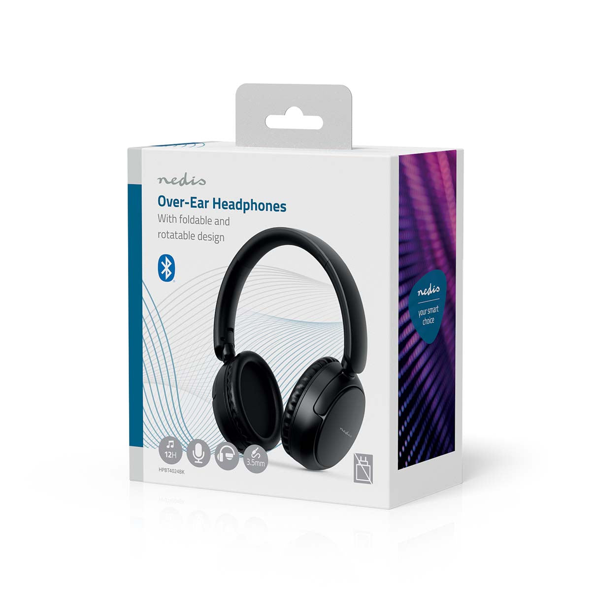 Nedis Over-Ear Kopfhörer – Stereo, Kabel + BT 5.3, Schwarz