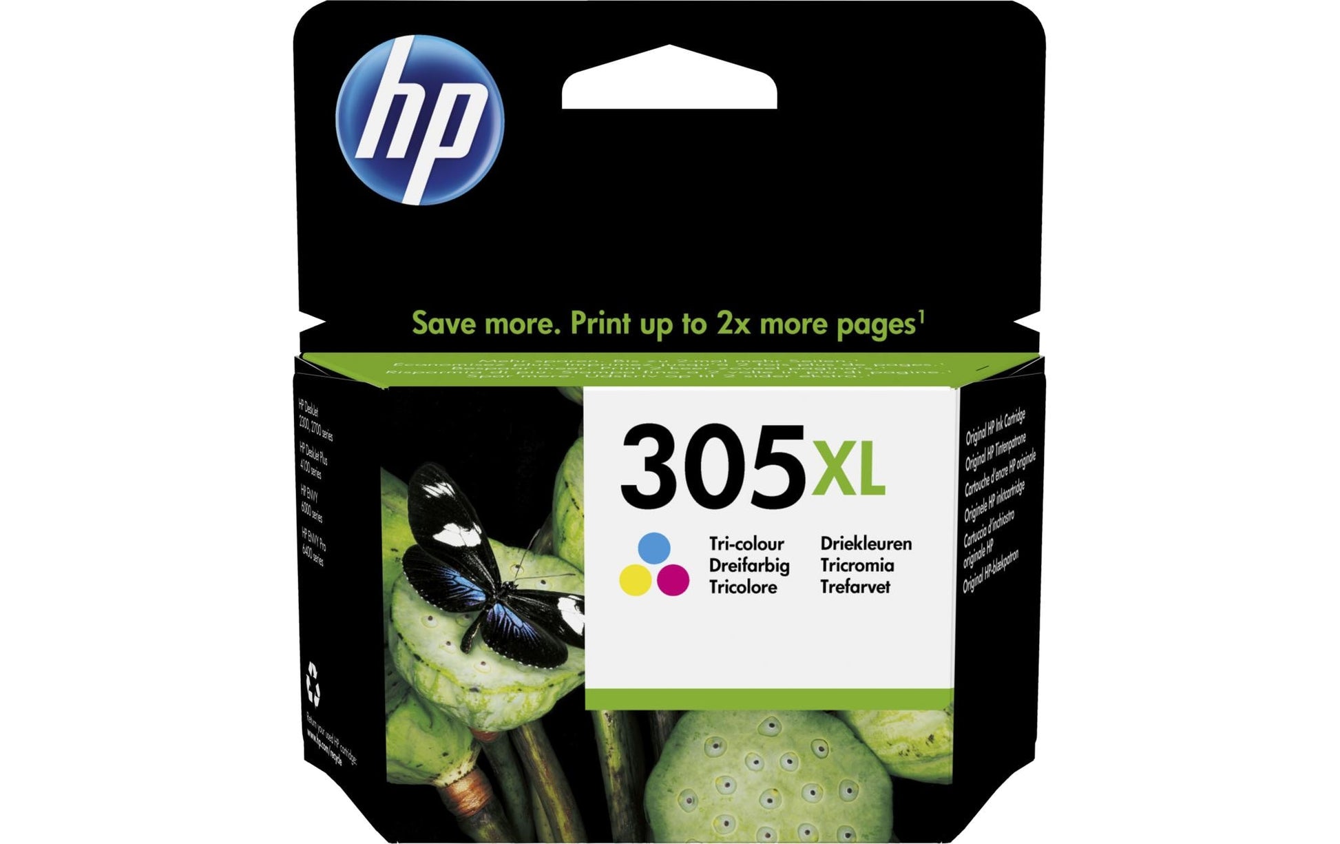 HP 305XL Dreifarbig Tintenpatrone (Original) – 200 Seiten – für DeskJet 2300/2700/2700e, Envy 6000e/6010/6020
