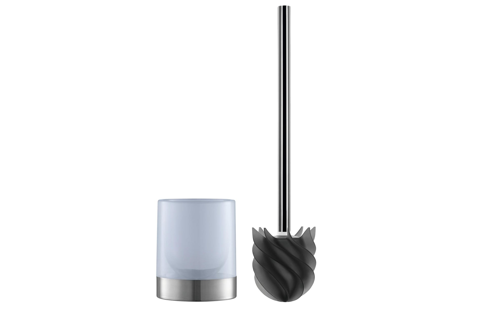 Loomaid WC-Bürstenset – Kunststoff, Edelstahl, Grau, H 38 cm, Ø 9,5 cm