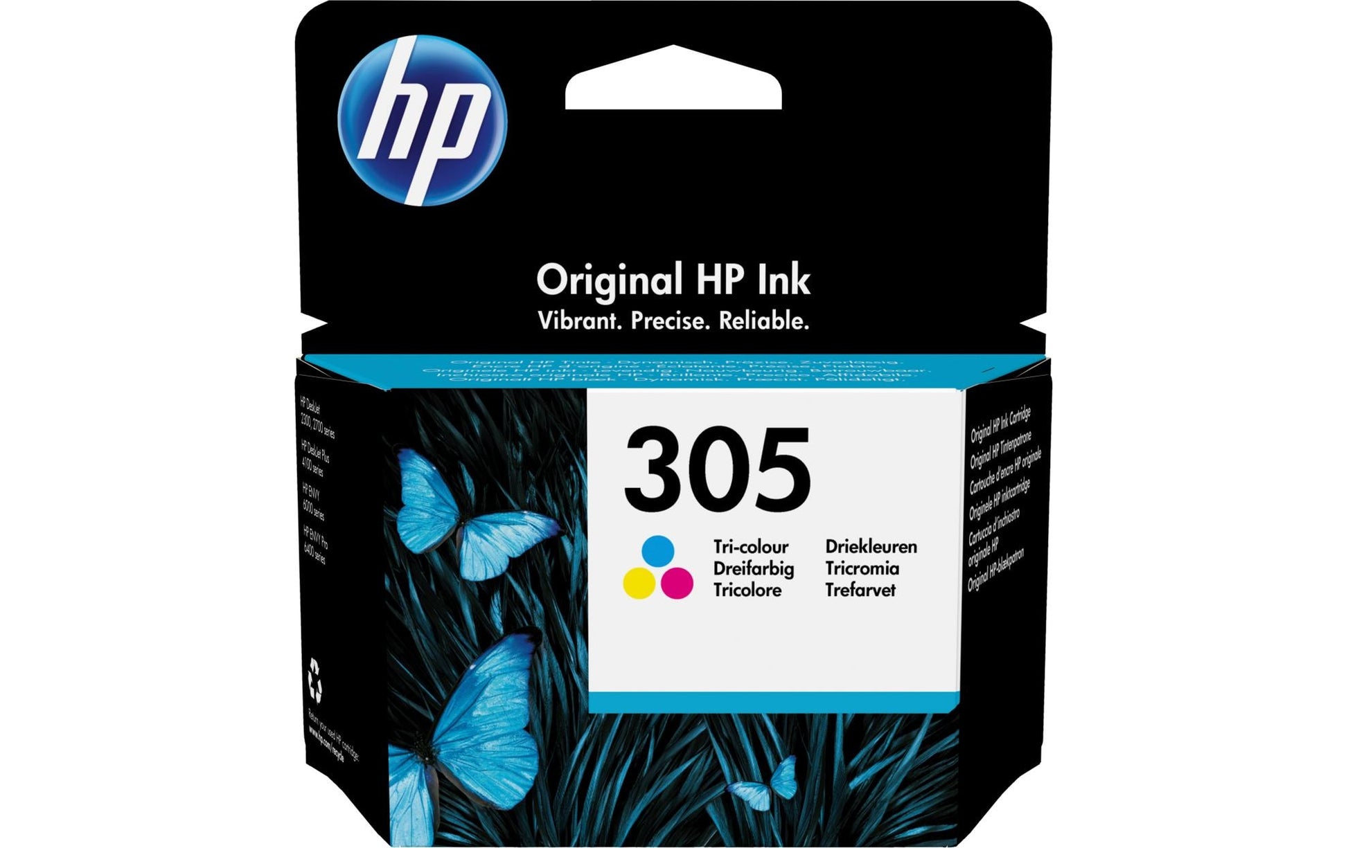 HP 305 Dreifarbig Tintenpatrone (Original) – 100 Seiten – für DeskJet 2700/2821, Envy 6000/6400