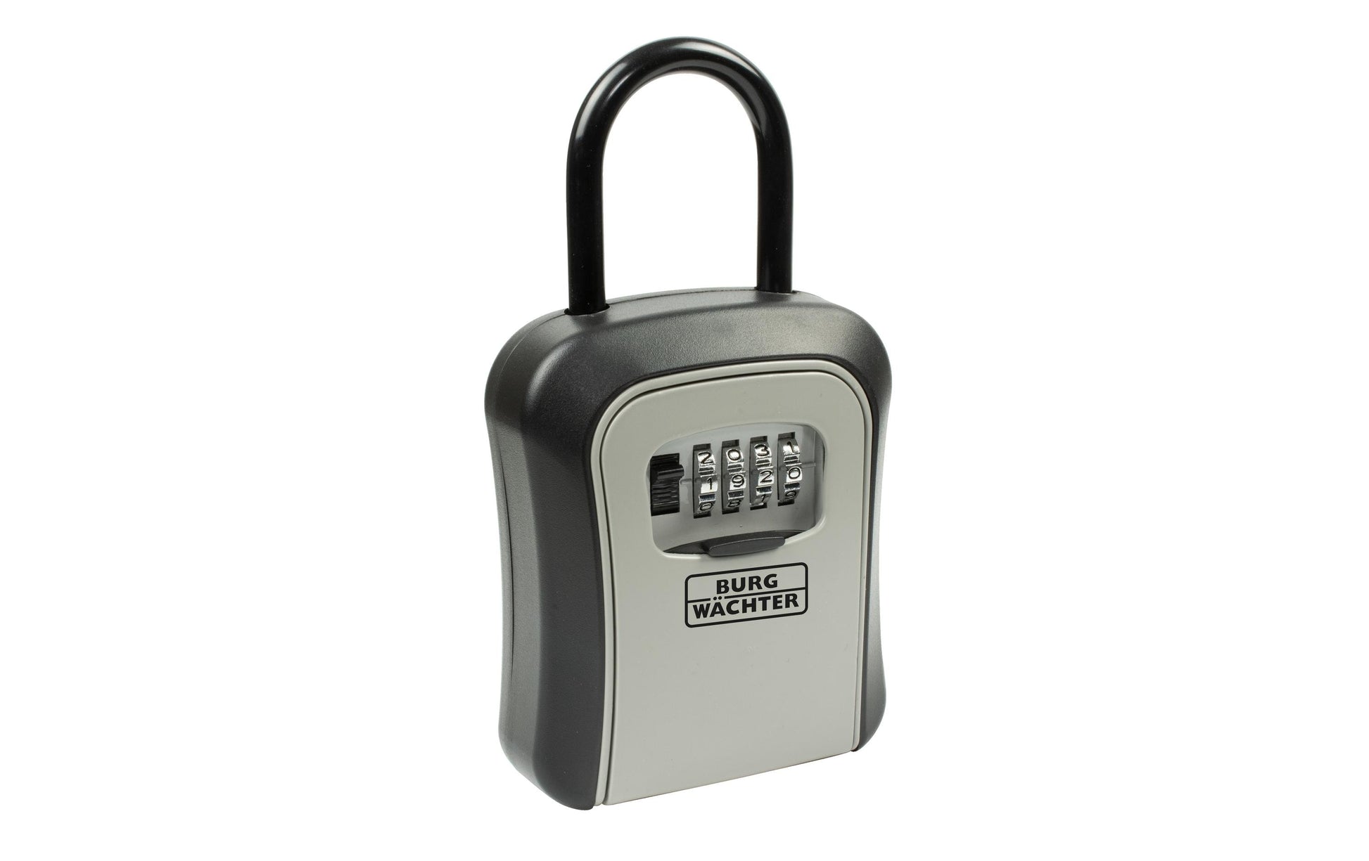 BURG-WÄCHTER Key Safe 50 SB – Schlüsseltresor, Zahlenschloss, wetterfest, 95 × 45 × 178 mm, Grau