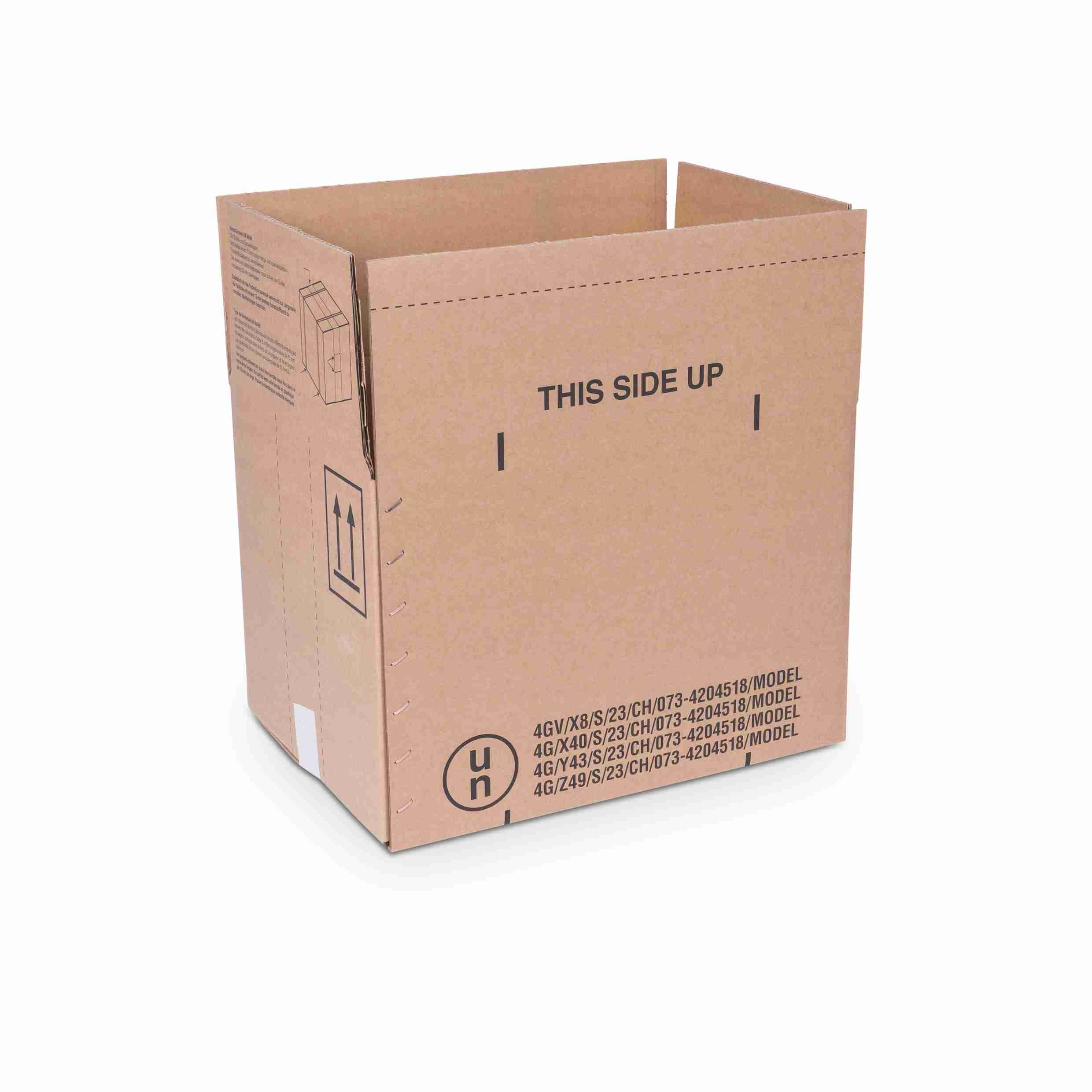 Model Gefahrgutbox UN40/49 – 430 × 310 × 300 mm, braun, max. 40 kg, BC-Welle – 1 Stk., ab 20 Stk.