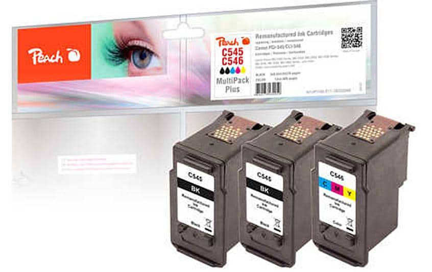 Peach PG-545/CL-546 Tintenpatronen-Multipack, Schwarz/Dreifarbig (Kompatibel) – für Canon PG-545/CL-546