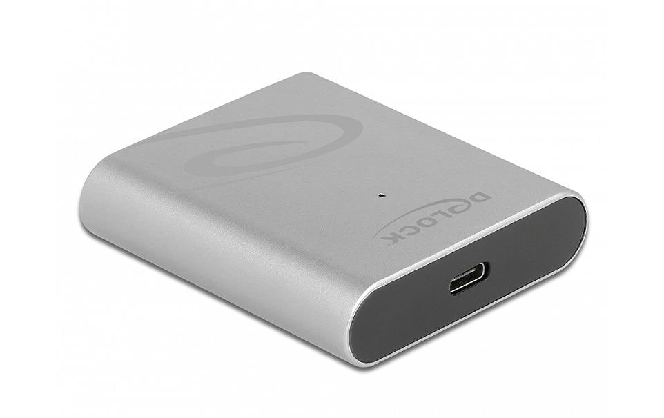 DeLOCK USB-Kartenleser USB-C – CFexpress (Typ B) – USB 3.2 Gen 1 (5 Gbit/s) – Aluminiumgehäuse – Silber