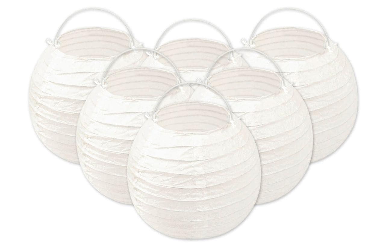 URSUS Papierlaternen – Weiss – Ø 10 cm – Papier – 6 Stk