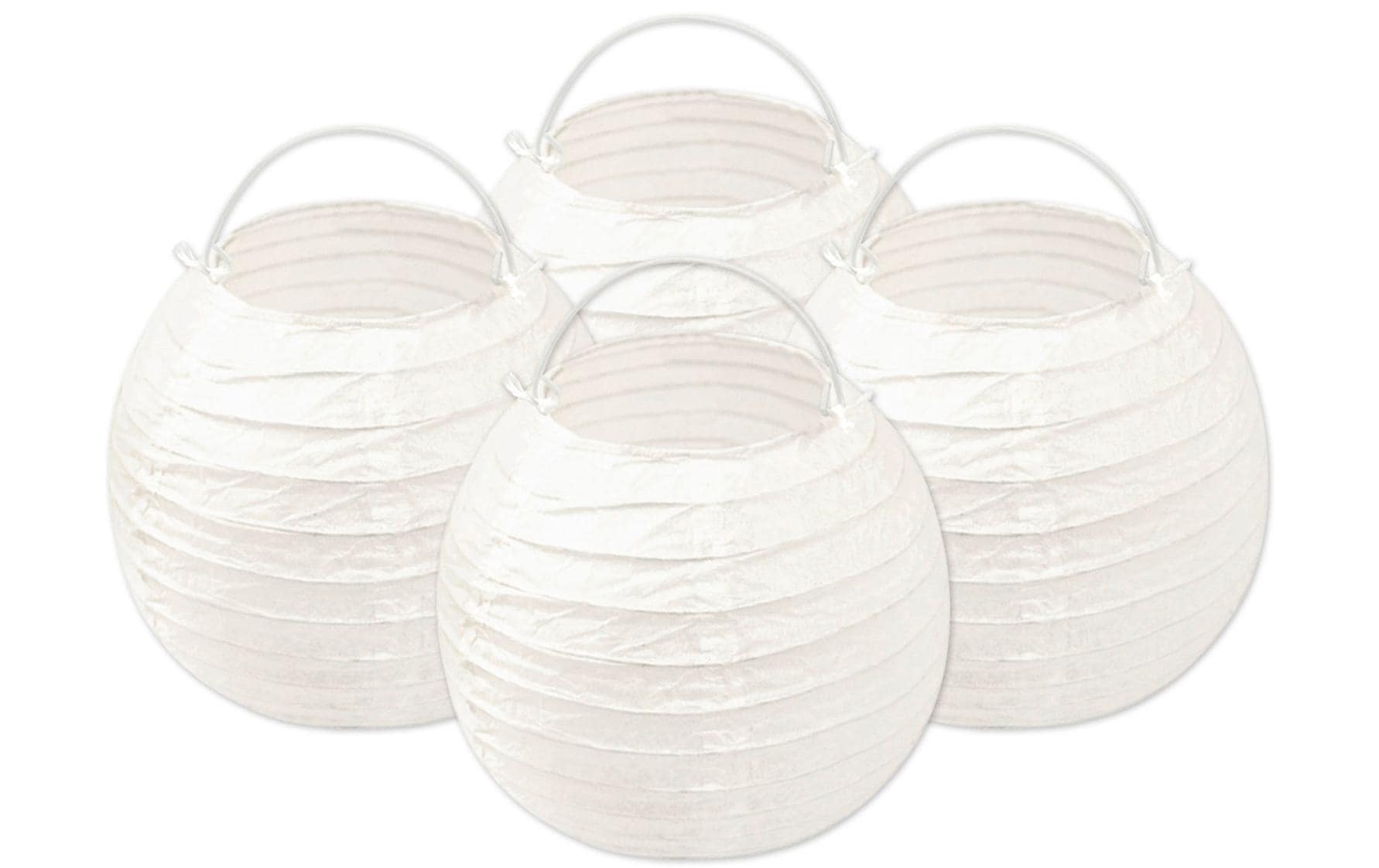 URSUS Papierlaternen – Weiss – Ø 15 cm – Papier – 4 Stk