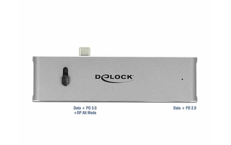 DeLOCK Dockingstation – USB-C, 1× HDMI, 2× USB-A, 2× USB-C, SD/microSD, für Windows/Mac/Android