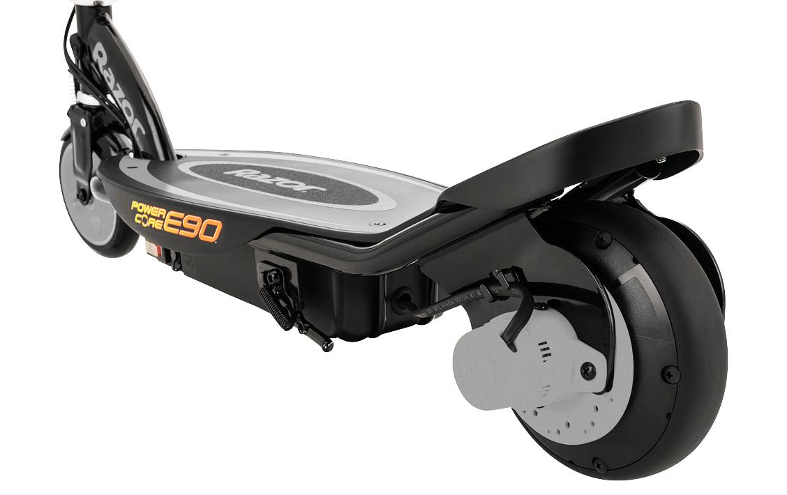 Razor Power Core E90 Elektroroller – 16 km/h, 24 km Reichweite, 12 V Akku – ab 8 Jahren – schwarz