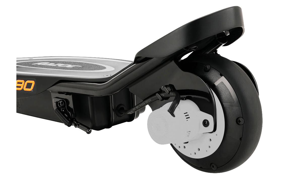 Razor Power Core E90 Elektroroller – 16 km/h, 24 km Reichweite, 12 V Akku – ab 8 Jahren – schwarz