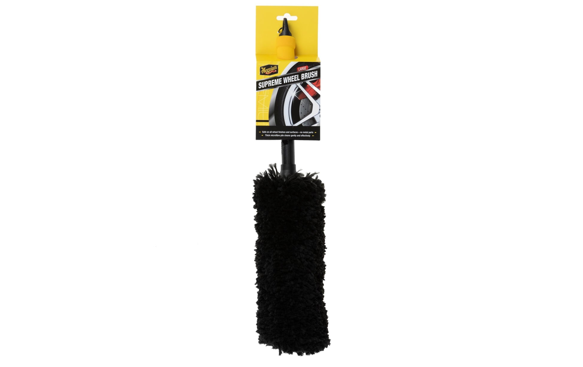 Meguiar's Fugen-/Detailbürste (inkl. Hahnenputzer) Supreme L – Mikrofaser, 45 cm, schwarz