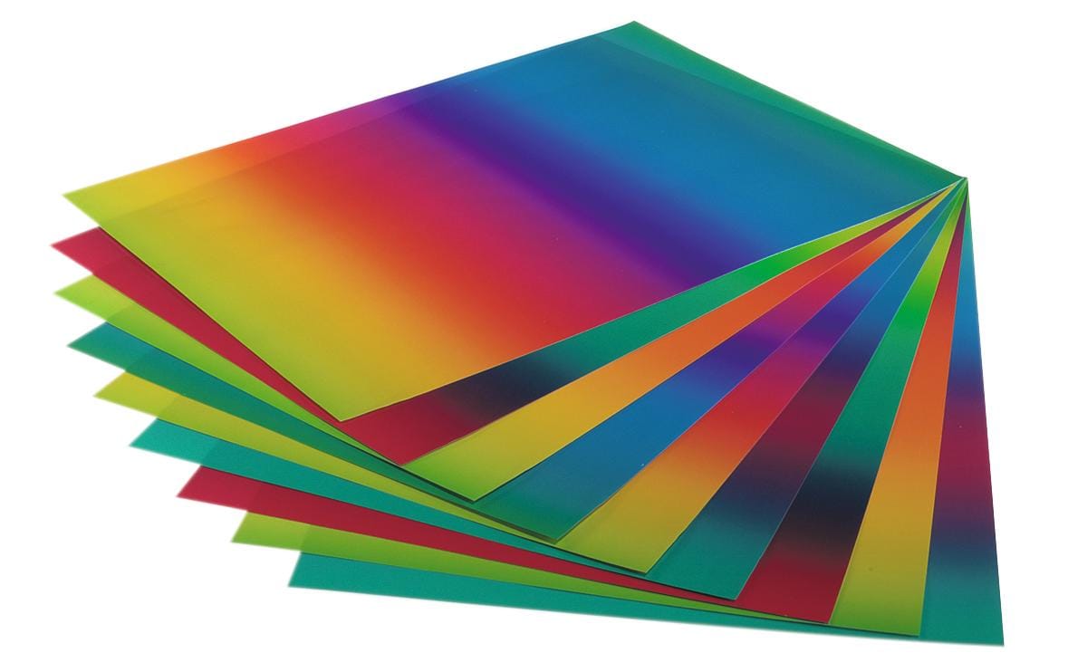 Folia Transparentpapier – 22,5 × 32 cm, 115 g/m², mehrfarbig, 10 Bogen, zum Basteln