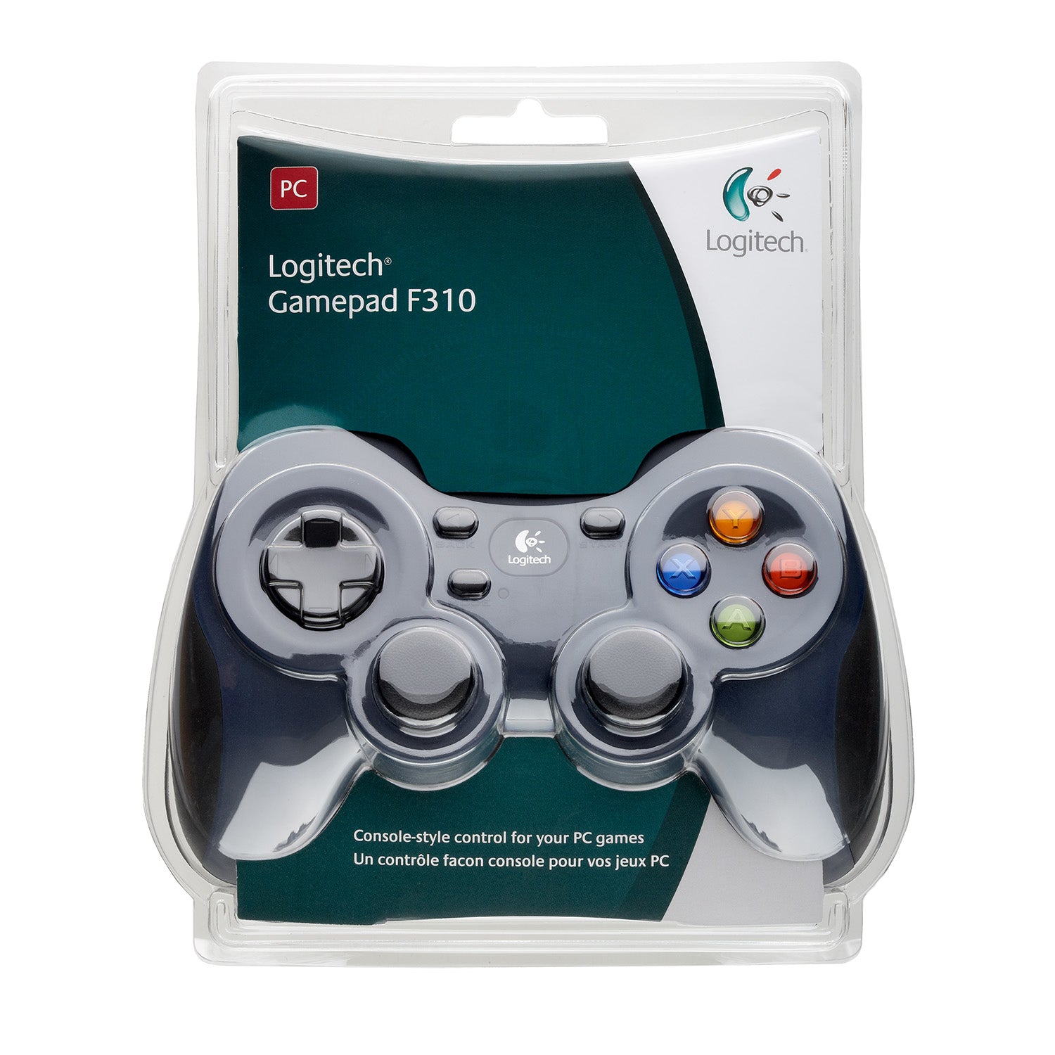 Logitech G F310 – Gamepad – USB (kabelgebunden), Vibration & analoge Sticks, für PC, Schwarz