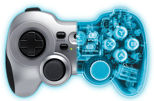 Logitech G F710 – Gamepad – Kabellos (2,4 GHz), Analoge Sticks, Vibration, Schwarz, Silber