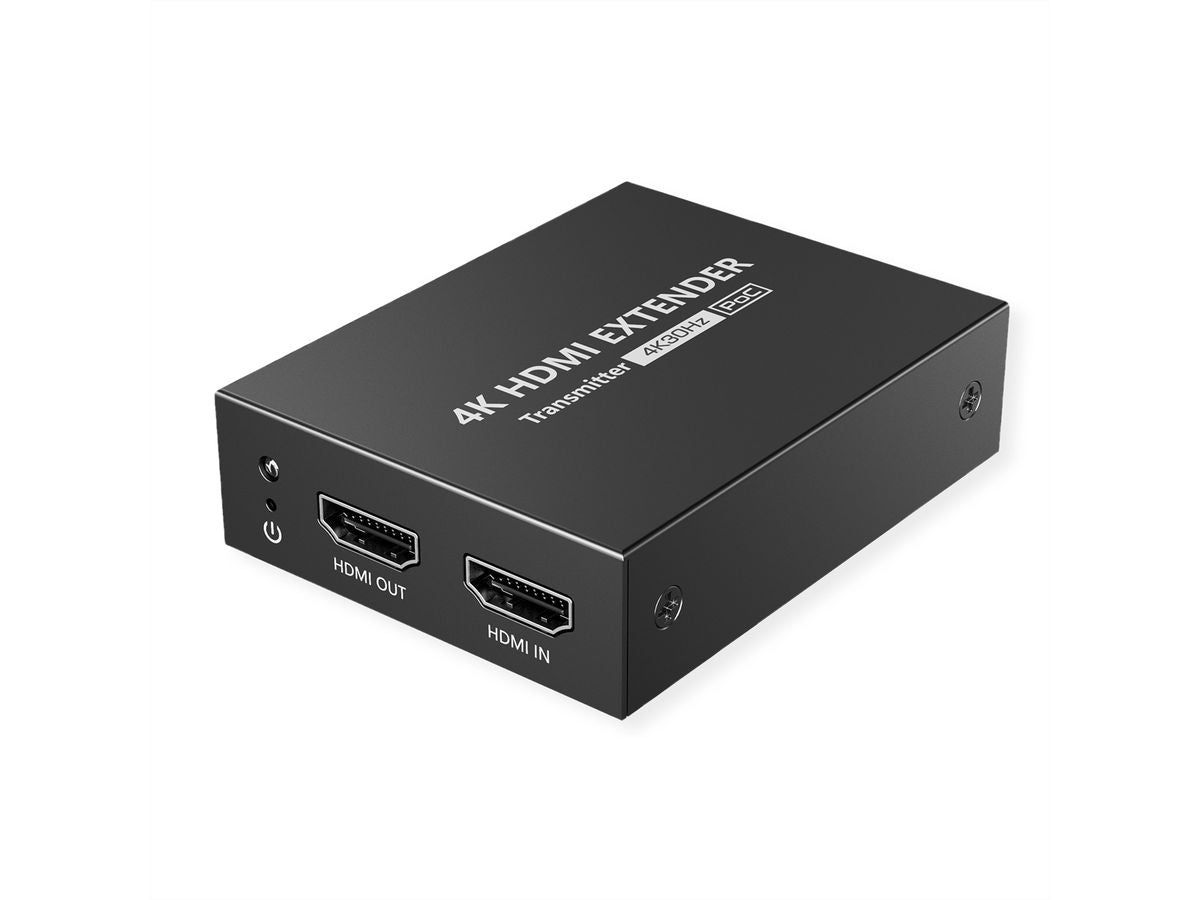 VALUE HDMI Extender-Set, über Cat6a, 1× HDMI In / 1× HDMI Out, 4K@30 Hz, 40 m, HDR, HDCP, Schwarz