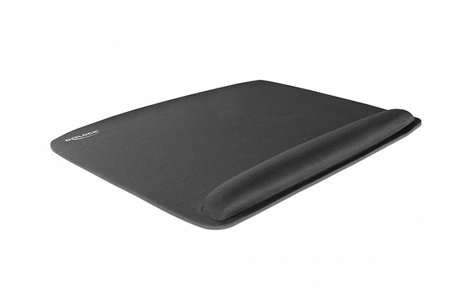 DeLOCK Mausmatte mit Handgelenkauflage – für Maus – 420×320×20 mm – Schwarz