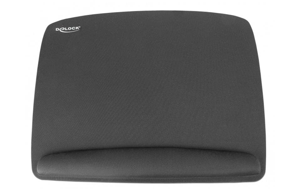 DeLOCK Mausmatte mit Handgelenkauflage – für Maus – 420×320×20 mm – Schwarz