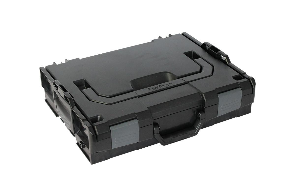L-BOXX 102 Systemkoffer 8,8 l – leer, mit Klickverschluss, mit Griff, schwarz, ABS, B 445 × H 118 × T 358 mm