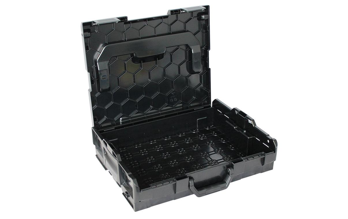 L-BOXX 102 Systemkoffer 8,8 l – leer, mit Klickverschluss, mit Griff, schwarz, ABS, B 445 × H 118 × T 358 mm