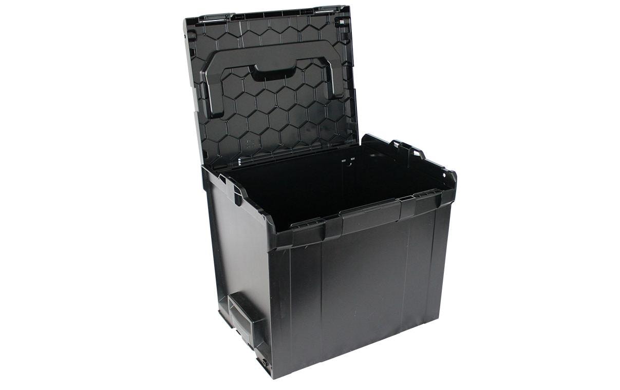 L-BOXX 374 Systemkoffer 41,5 l – leer, mit Klickverschluss, mit Handgriff, schwarz, B 445 × H 390 × T 358 mm